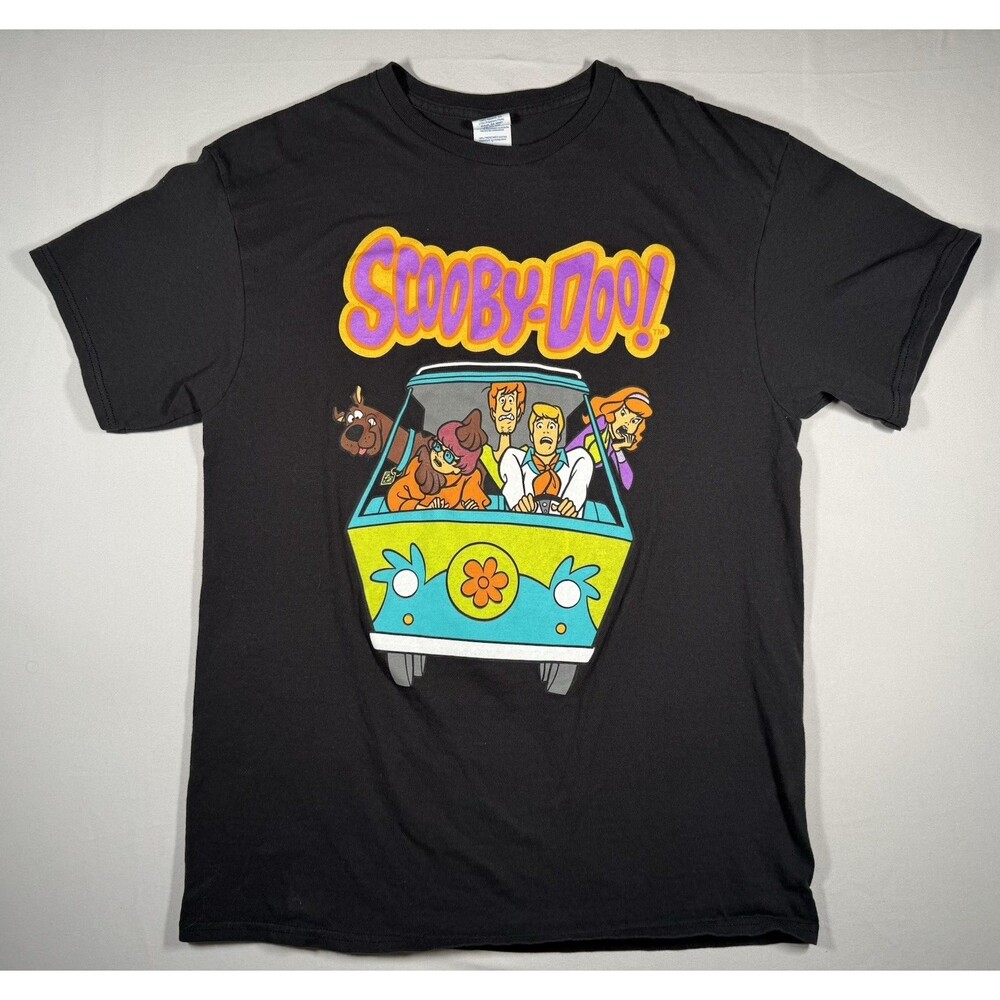 Scooby Doo! Large T-Shirt with Graphic Mystery Machine Cartoon